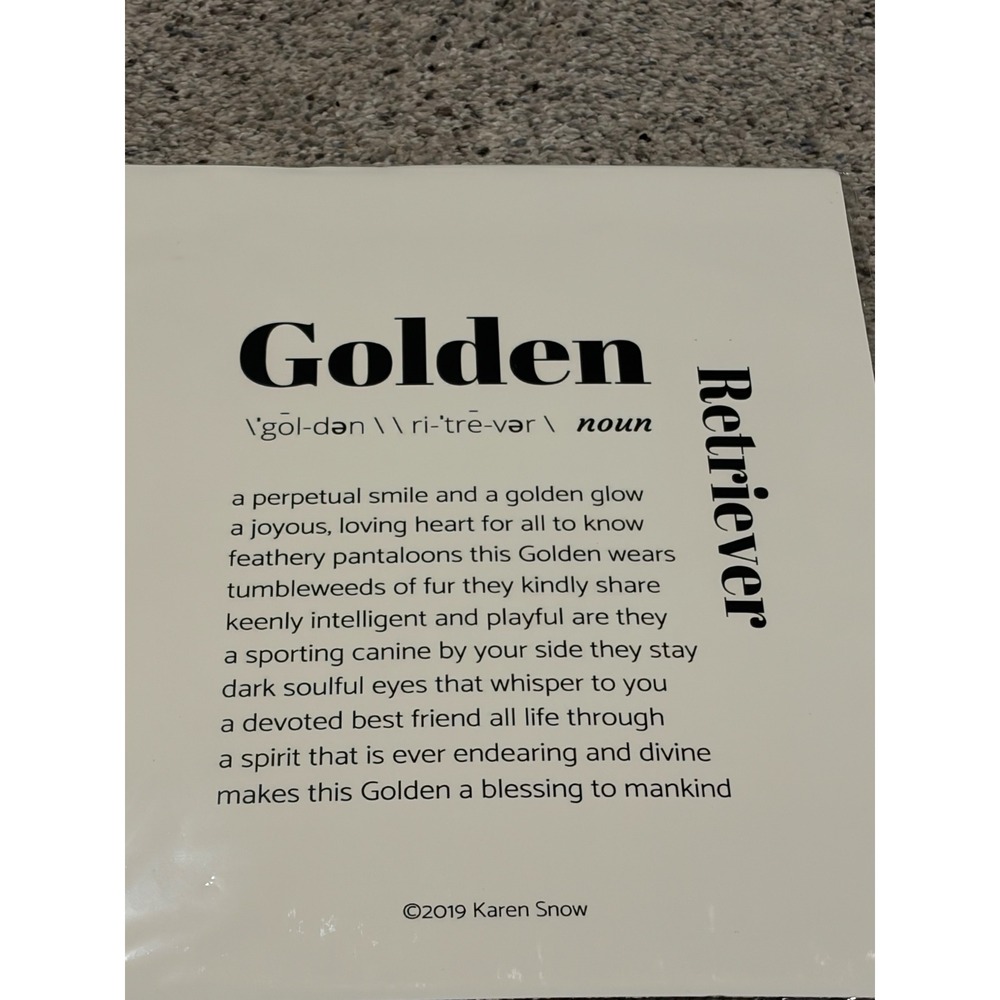 Karen Snow Golden Retriever Definition Art Print Dog‎ Lover Gift 8x10 New